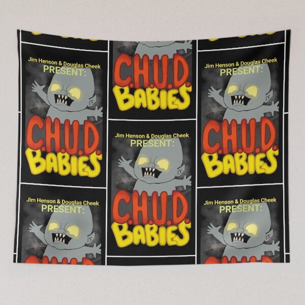 Item preview, parody promo poster C.H.U.D. project | CHUD BABIES | 80s cheesy cult horror sci-fi classic designed and sold by DigitalEurydice.
