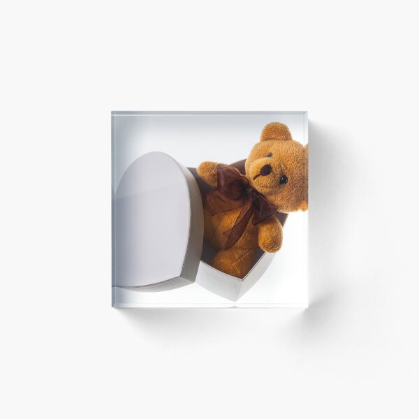 bear in heart box Acrylic Block