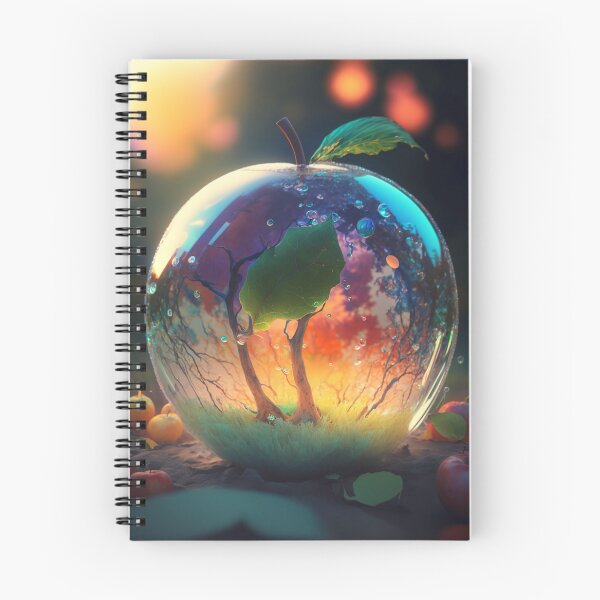 Item preview, An apple made of glass with a tiny fantasy world inside 6 designed and sold by jetaiart.