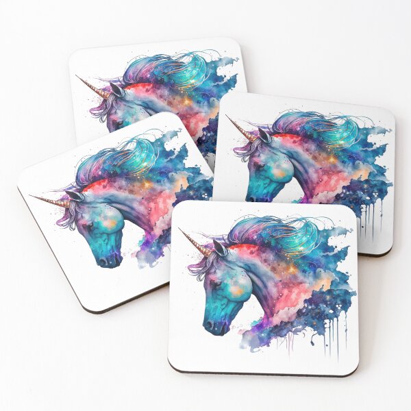 Item preview, Cosmic watercolor unic #80 unicorn designed and sold by LaElee.