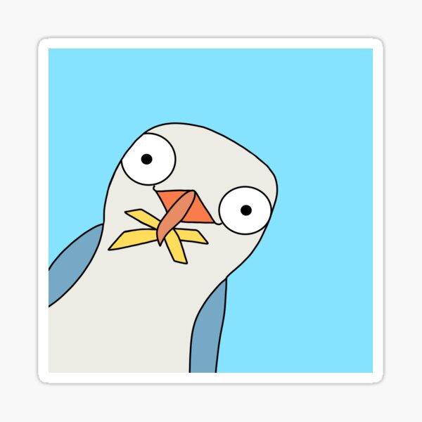 Item preview, The Chip Thief - Seagull with chips designed and sold by elisegowdesigns.