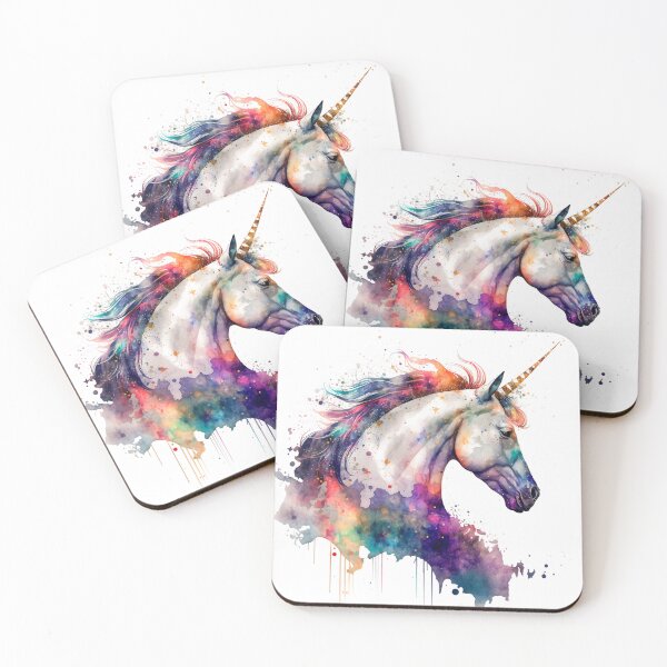 Item preview, Cosmic watercolor unic #81 unicorn designed and sold by LaElee.