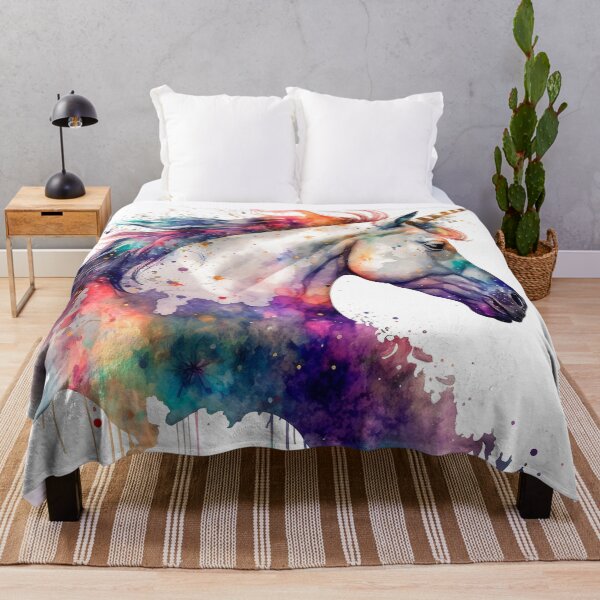 Item preview, Cosmic watercolor unic #81 unicorn designed and sold by LaElee.