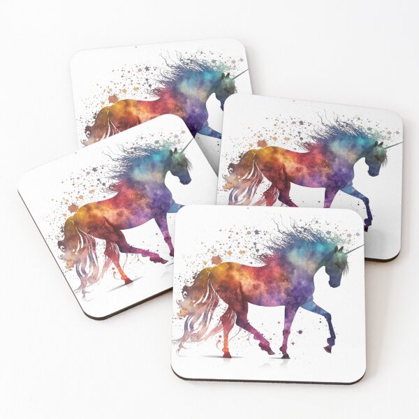 Item preview, Cosmic watercolor unic #82 unicorn designed and sold by LaElee.