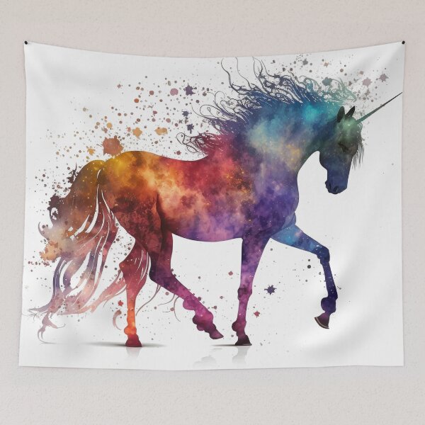 Item preview, Cosmic watercolor unic #82 unicorn designed and sold by LaElee.