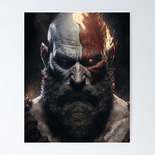 Kratos - Rage of Sparta  God of War Ragnarok Art Board Print for