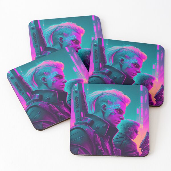 Item preview, Blond Cyberpunk Gunslinger: A High-Tech Thriller designed and sold by N3onKnight.
