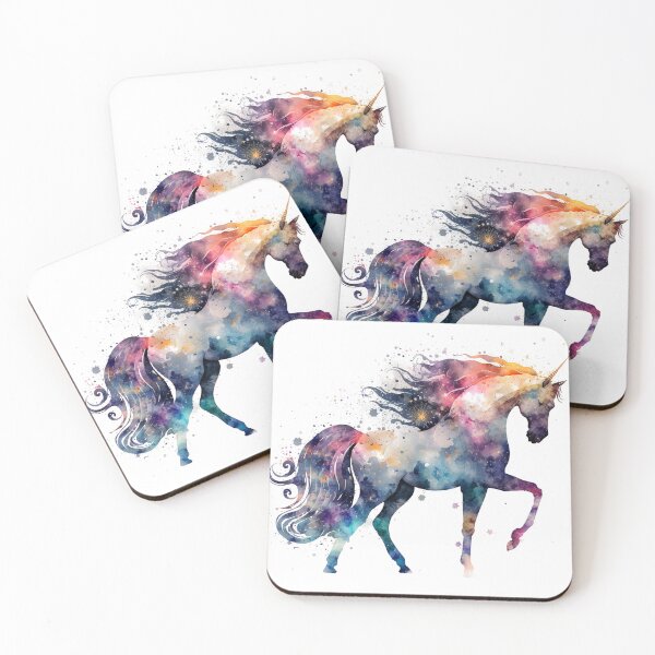 Item preview, Cosmic watercolor unic #83 unicorn designed and sold by LaElee.