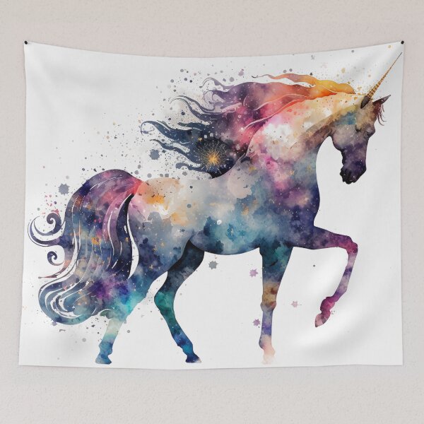 Item preview, Cosmic watercolor unic #83 unicorn designed and sold by LaElee.