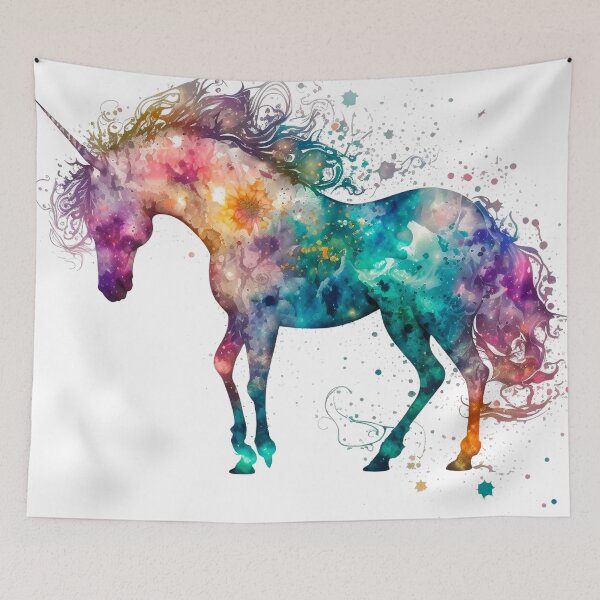 Item preview, Cosmic watercolor unic #84 unicorn designed and sold by LaElee.