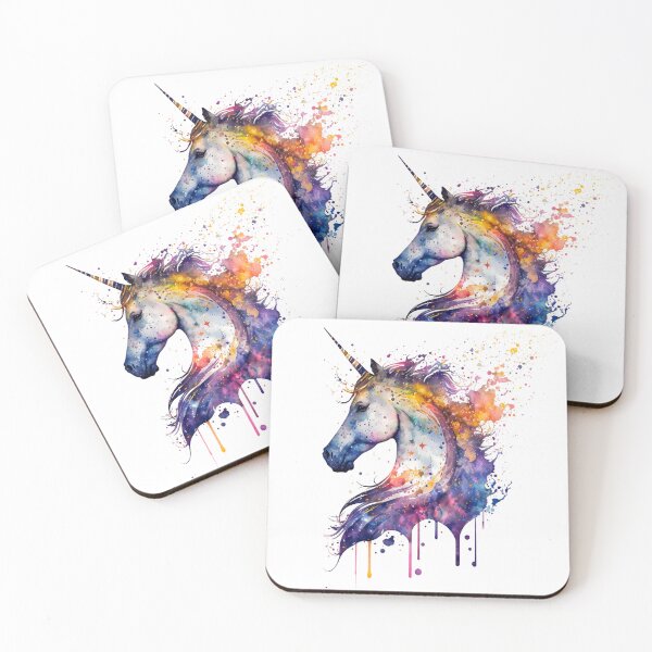 Item preview, Cosmic watercolor unic #86 unicorn designed and sold by LaElee.