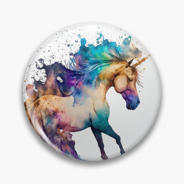 Artikelvorschau, Cosmic watercolor unic #86 unicorn entworfen und verkauft von LaElee.