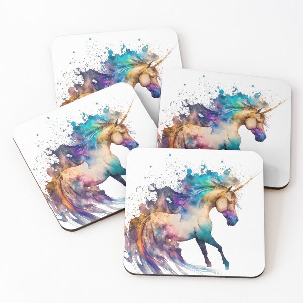 Item preview, Cosmic watercolor unic #86 unicorn designed and sold by LaElee.