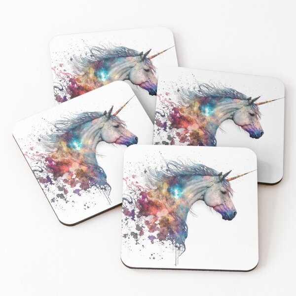 Item preview, Cosmic watercolor unic #87 unicorn designed and sold by LaElee.