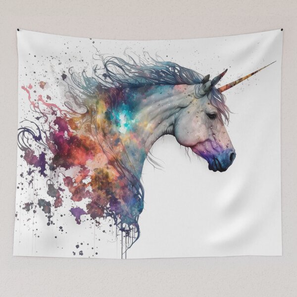 Item preview, Cosmic watercolor unic #87 unicorn designed and sold by LaElee.