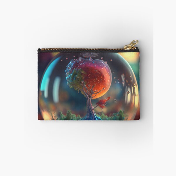 Item preview, An apple made of glass with a tiny fantasy world inside 7 designed and sold by jetaiart.