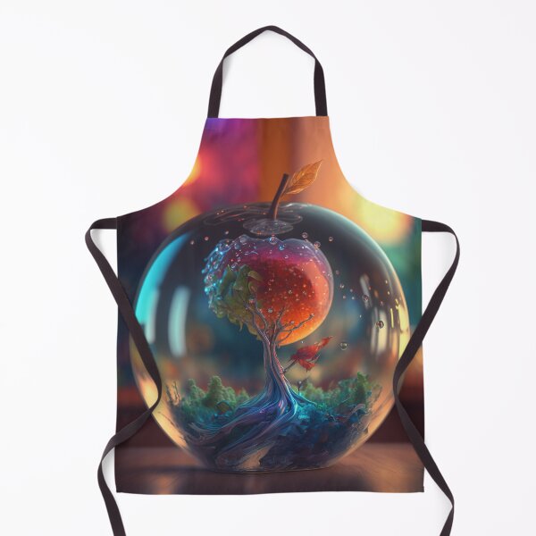 Item preview, An apple made of glass with a tiny fantasy world inside 7 designed and sold by jetaiart.