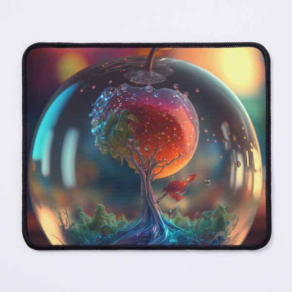 Item preview, An apple made of glass with a tiny fantasy world inside 7 designed and sold by jetaiart.