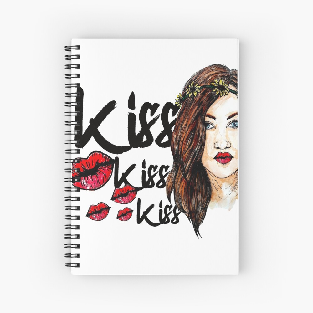 Kiss kiss kiss Spiral Notebook