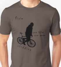 Fixie - one bike one gear - skidding (black) Unisex T-Shirt