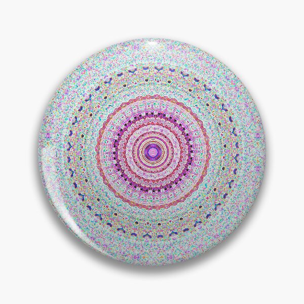 Item preview, Vintage Pastel Mandala Mini Pattern Pink Aqua Blue Distorted Cottagecore designed and sold by kattakitty.