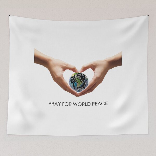 Item preview, Pray005 : pray for world peace. World Peace Shirt - Global Peace On Earth Gift , Sticker, T-Shirt etc. designed and sold by RitPisat.