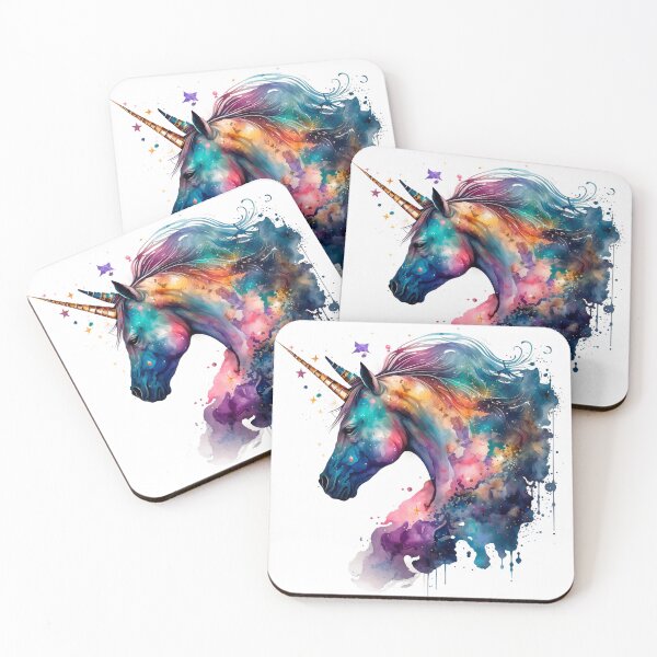 Item preview, Cosmic watercolor unic #88 unicorn designed and sold by LaElee.