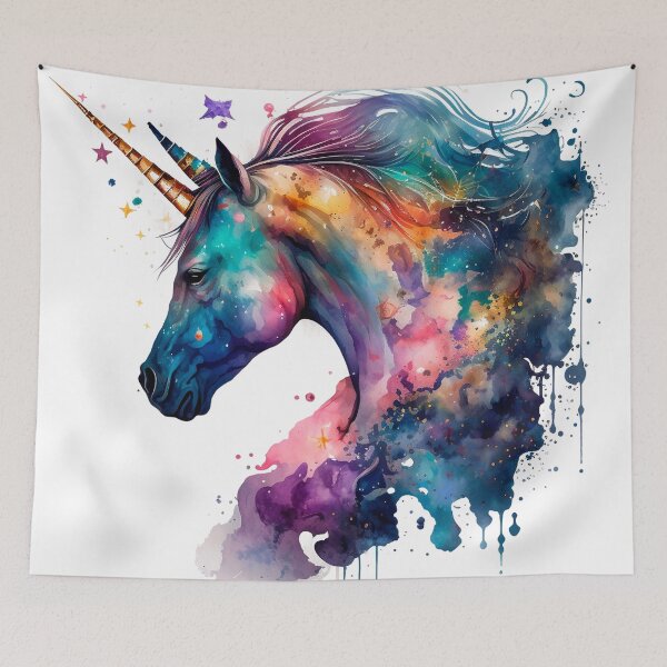 Item preview, Cosmic watercolor unic #88 unicorn designed and sold by LaElee.