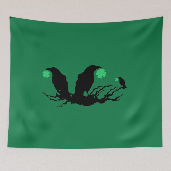 Item preview, Lucky Patrick's Day silhouette crows designed and sold by vibeno1.