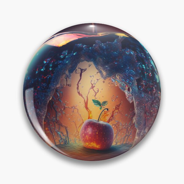 Item preview, An apple made of glass with a tiny fantasy world inside 8 designed and sold by jetaiart.