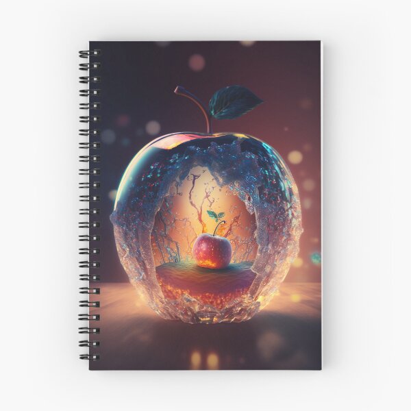 Item preview, An apple made of glass with a tiny fantasy world inside 8 designed and sold by jetaiart.