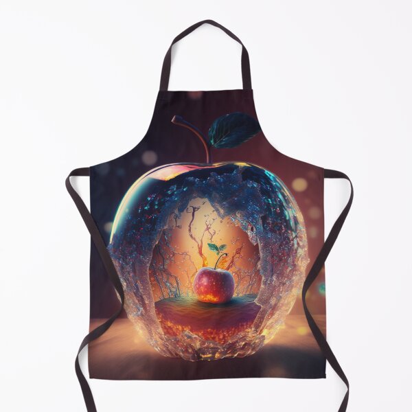 Item preview, An apple made of glass with a tiny fantasy world inside 8 designed and sold by jetaiart.