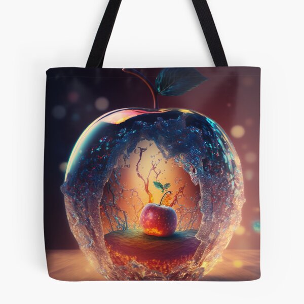 Item preview, An apple made of glass with a tiny fantasy world inside 8 designed and sold by jetaiart.