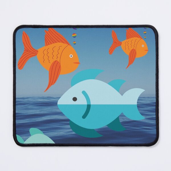 Item preview, Colourful pink yellow and golden fishes in the ocean designed and sold by ThamaraiSelvi.