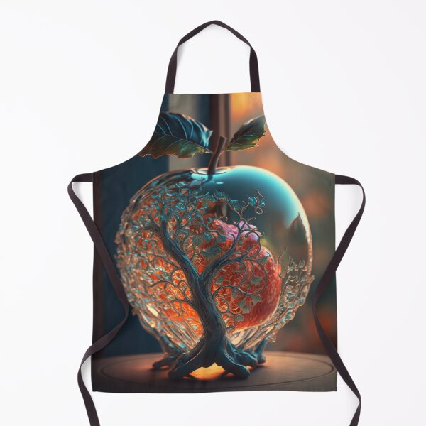 Item preview, An apple made of glass with a tiny fantasy world inside 10 designed and sold by jetaiart.