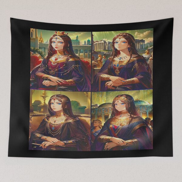 Item preview, 4 Queens Quads Mona Lisa, Style Manga And Anime Lover! designed and sold by Giulivo Store Graphic.