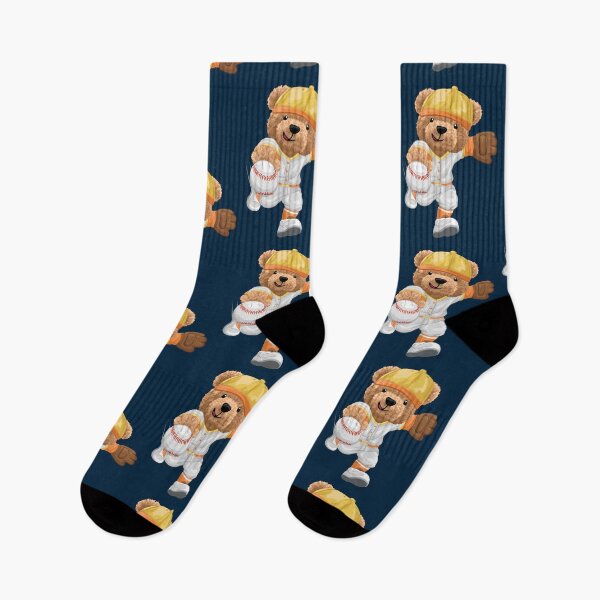 Item preview, Hand drawn teddy bear illustration playing baseball designed and sold by Bhonard 21.