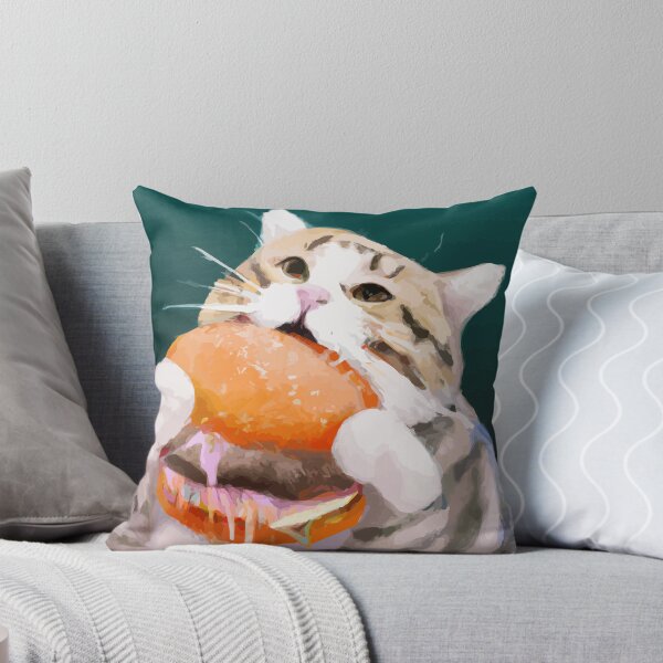 Item preview, Chubby Cat Eating a Hamburger designed and sold by ArtisticAllure1.
