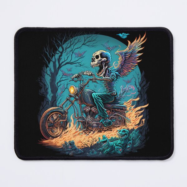 Item preview, Skeleton riding a motorcycle designed and sold by pxdg.