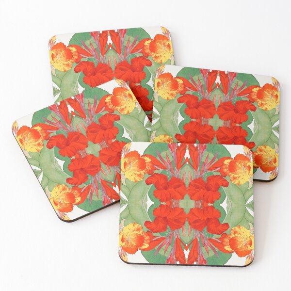 Item preview, Canna Flowers Japanese ukiyoe, Tanigami Kônan Bright Red Yellow designed and sold by SpiritGifts.