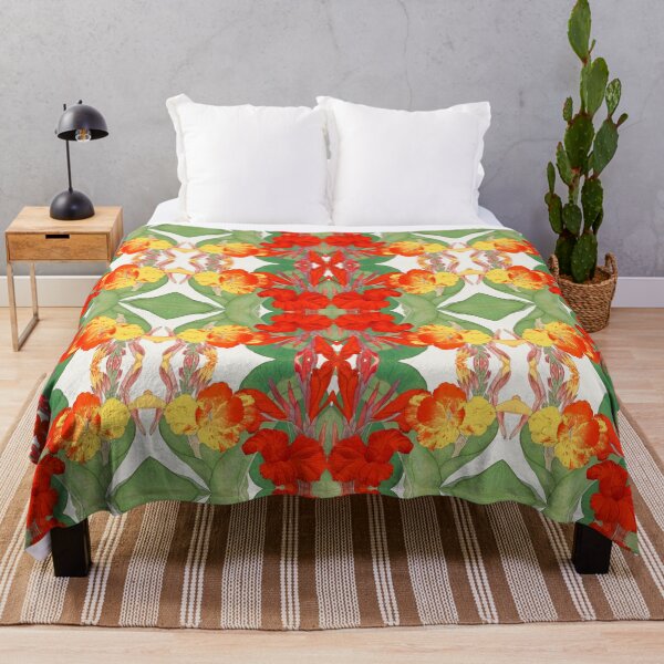 Item preview, Canna Flowers Japanese ukiyoe, Tanigami Kônan Bright Red Yellow designed and sold by SpiritGifts.