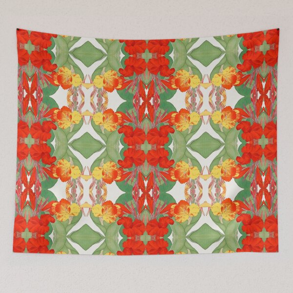 Item preview, Canna Flowers Japanese ukiyoe, Tanigami Kônan Bright Red Yellow designed and sold by SpiritGifts.