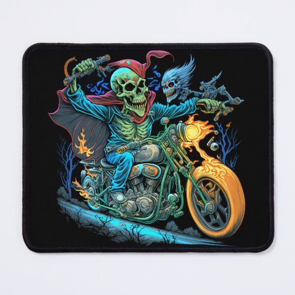 Item preview, Skeleton riding a motorcycle designed and sold by pxdg.