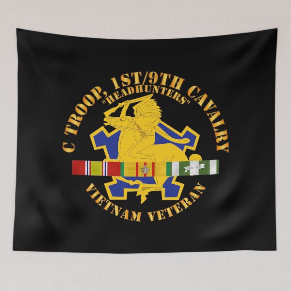 Item preview, Army - C Troop, 1st-9th Cavalry - Headhunters - Vietnam Vet w 1966-1967 VN SVC X 300 designed and sold by Military Insignia Products.