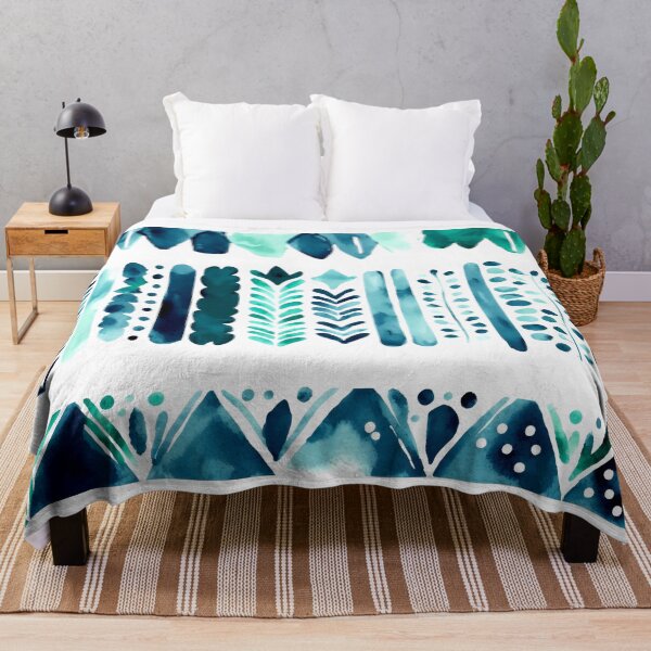 Artikelvorschau, Watercolor Pattern Indigo Teal entworfen und verkauft von artavantgarde.