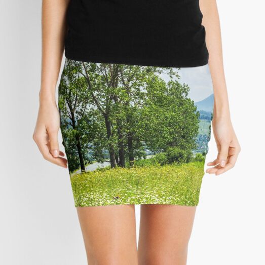 forest glade on hillside Mini Skirt