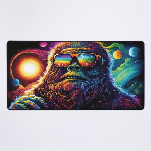 Space Bigfoot: A Wild Ride through the Galaxies Desk Mat