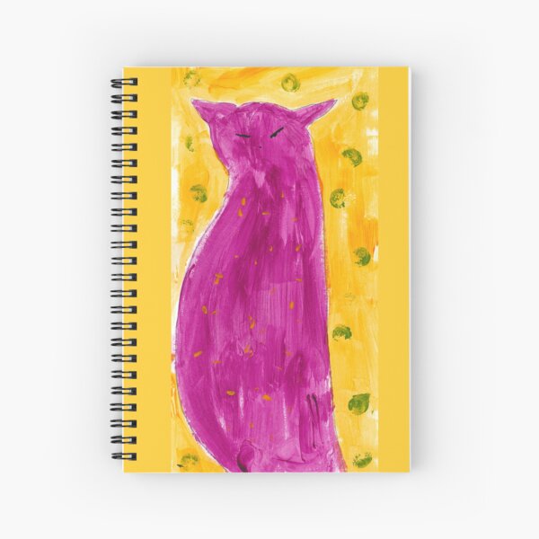 ARTACAT - Pink Panther Cat Painting - Cat Art Spiral Notebook