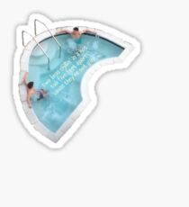 Two bros chillin' in a hot tub iconic vine Sticker