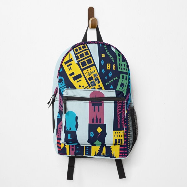 Item preview, Abstract Colorful City Handart Tshirts and wall art designed and sold by TshirtTown77.